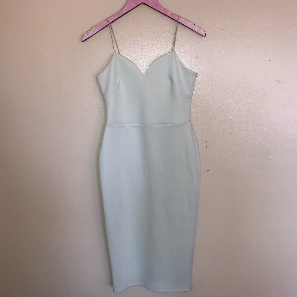 ASOS mint bandeau midi bodycon dress size 6
